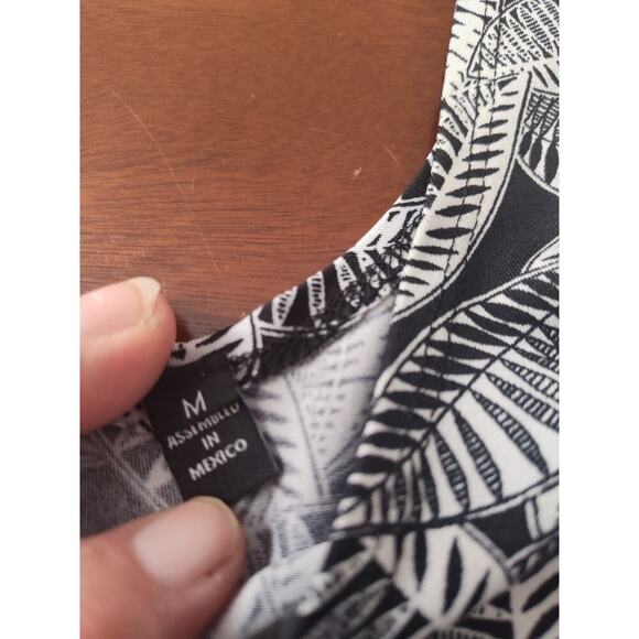 Pacific Beach Cover Up Dress Women's Large Sleeveless Pockets Black Polka Dot - Picture 4 of 6